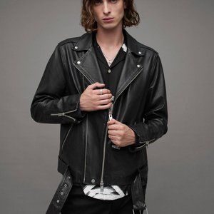 ALL SAINTS Black Leather Jacket